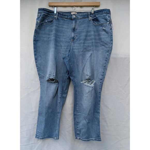 Universal Thread Womens High Rise 90s Slim Jeans Sz 26R Light Blue Distressed - Picture 4 of 11